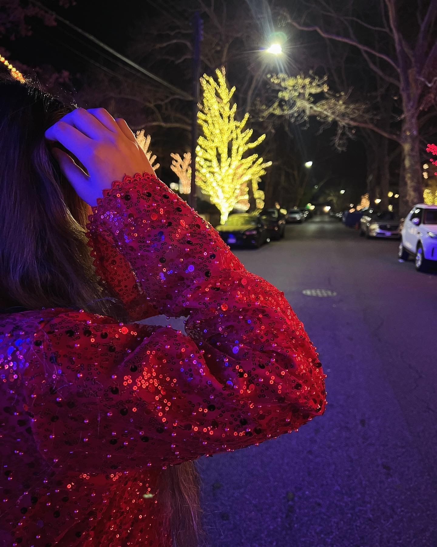Embellished Ruby Red Abaya