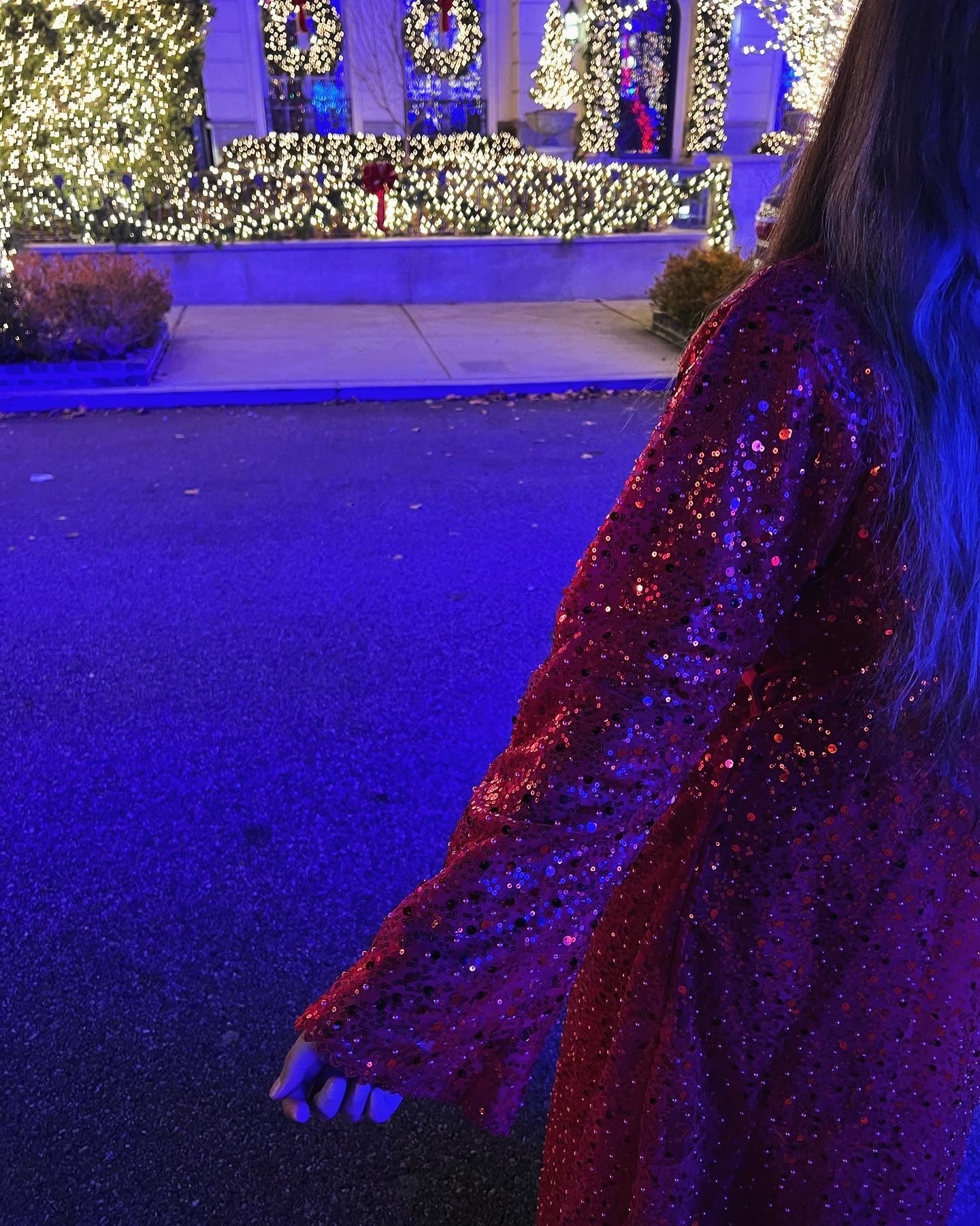 Embellished Ruby Red Abaya